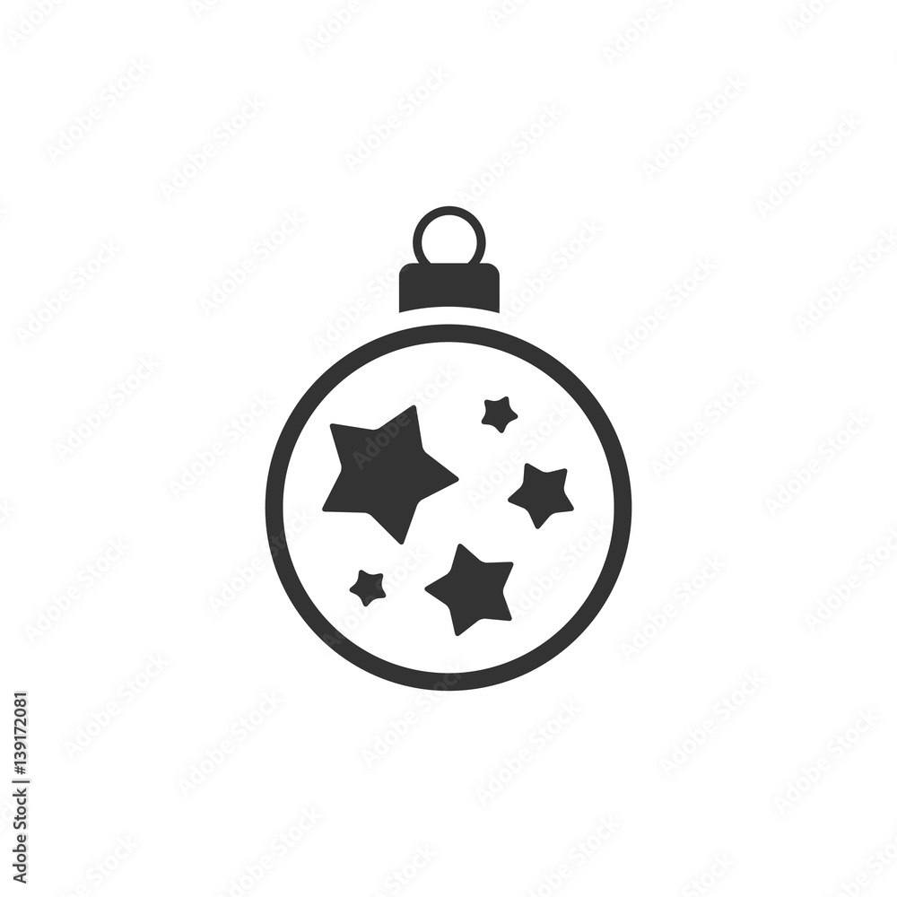 Fototapeta premium BW Icons - Christmas ball
