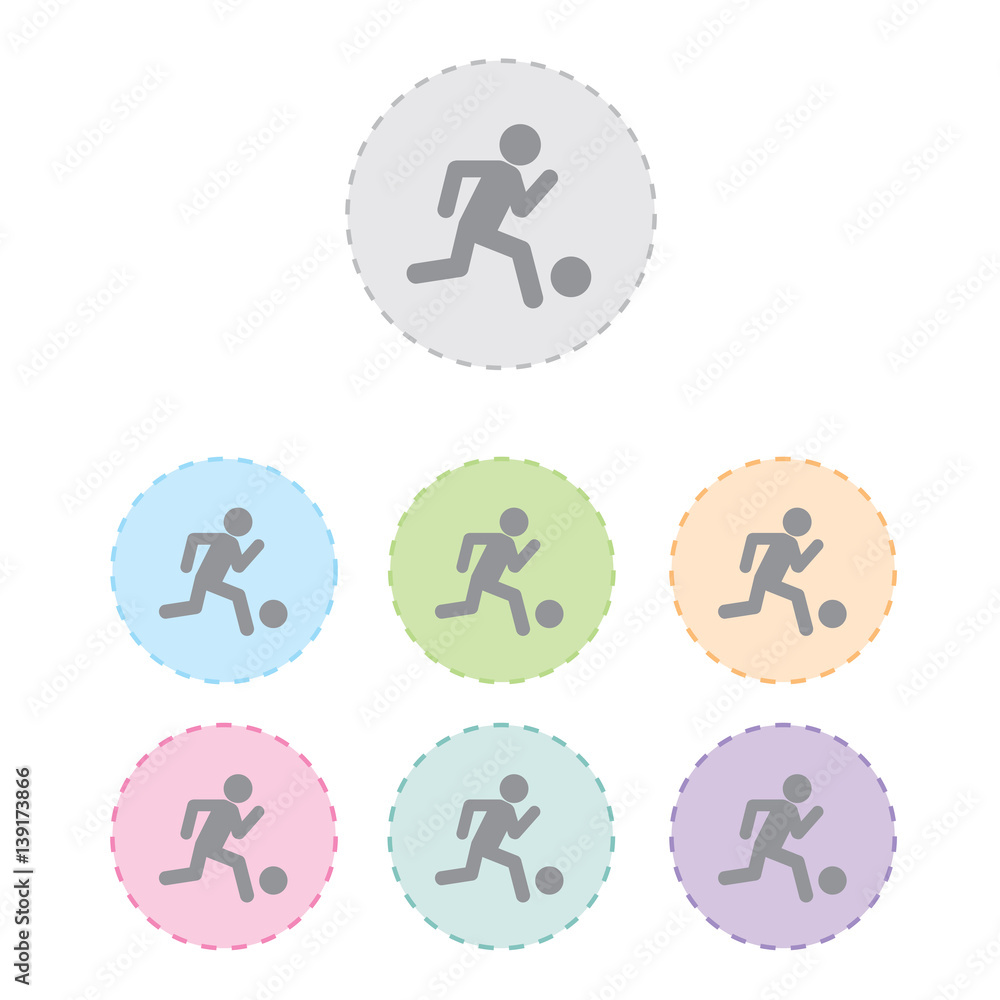 football player icon set. Vector illustration football player icon set. Vector illustration