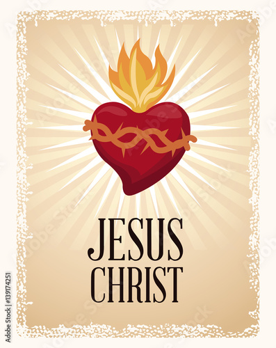 sacred heart blessed spirit vector illustration eps 10