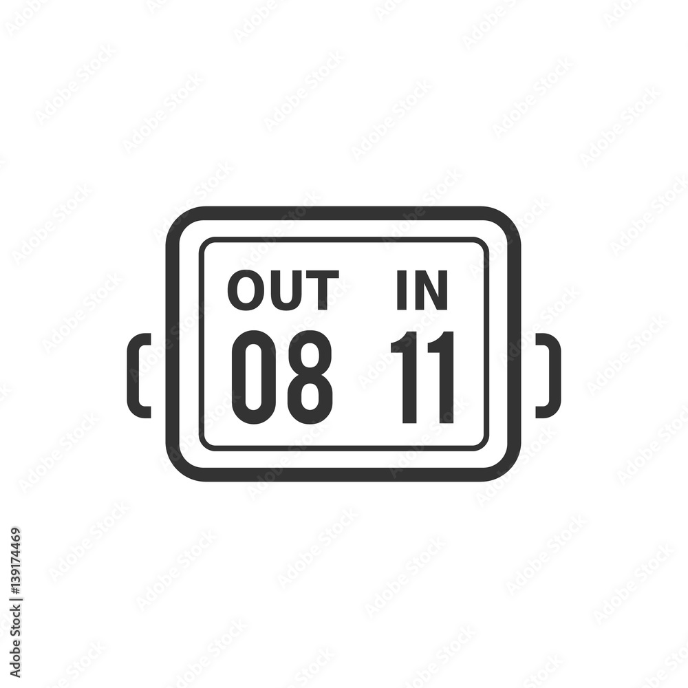 BW Icons - Player substitution board BW Icons - Player substitution board