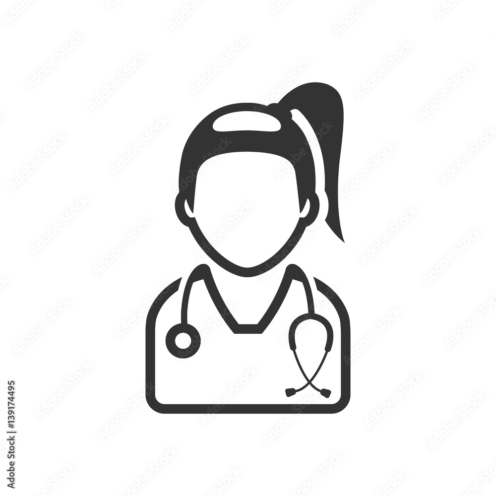 Fototapeta premium BW icon - Doctor