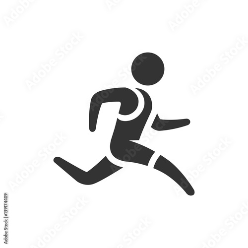 BW icon - Running athlete