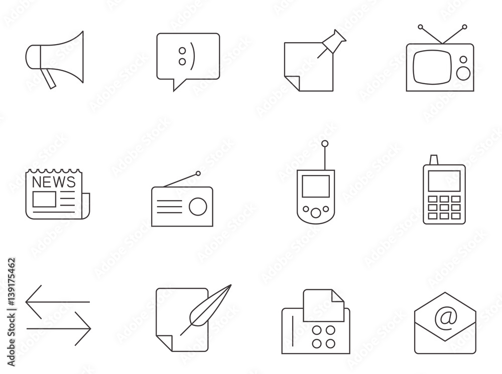 Outline Icons - More Communication Outline Icons - More Communication