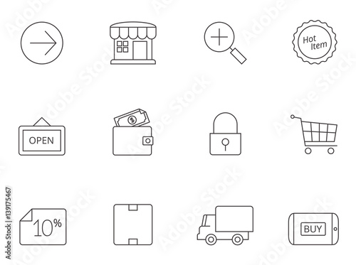 Outline Icons - More Ecommerce Icons