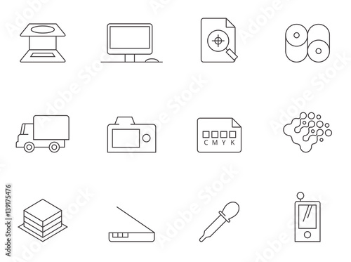 Outline Icons - More Printing and Graphic Design