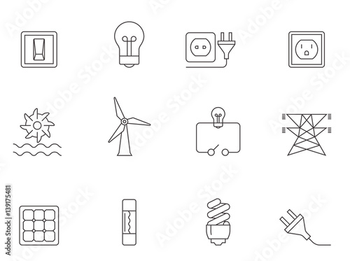 Outline Icons - Electricity photo