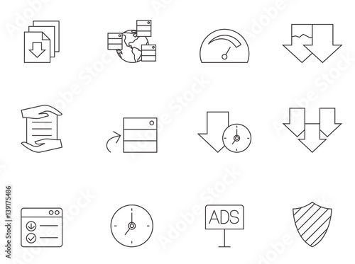 Outline Icons - File Sharing