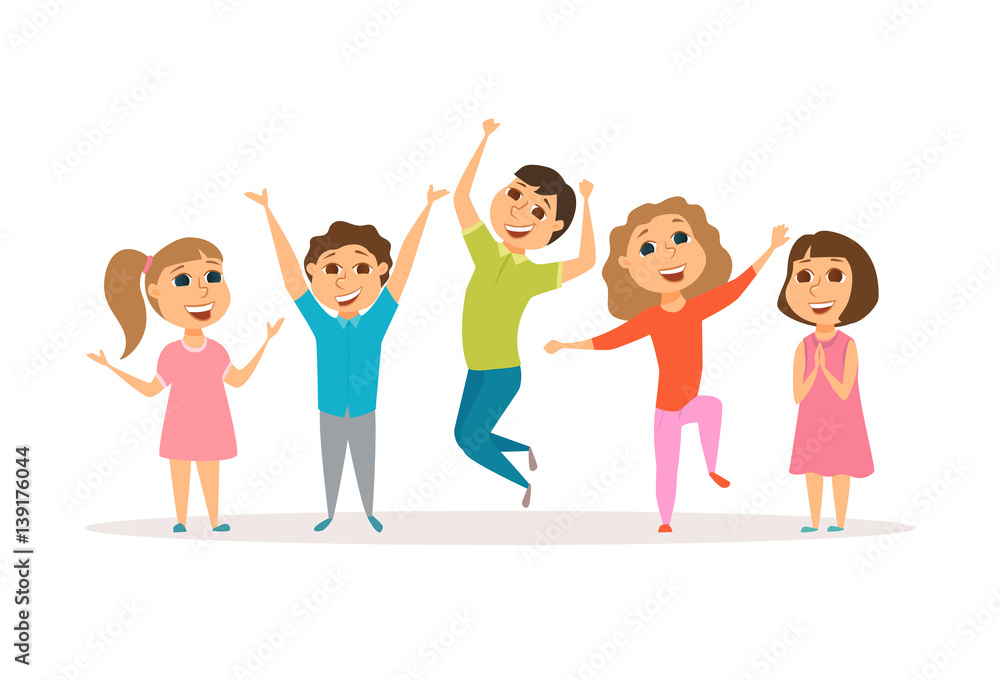 Groop of happy kids Groop of happy kids