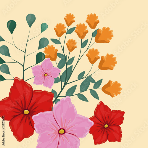 Fototapeta Naklejka Na Ścianę i Meble -  beautiful flowers spring season vector illustration eps 10