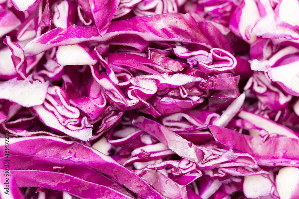 Red cabbage as background