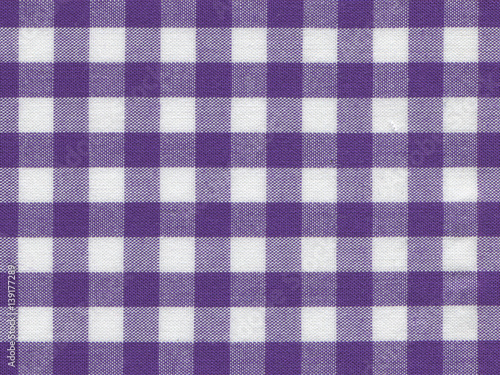 texture of cotton check fabric for background.