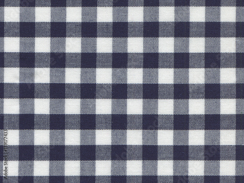 texture of cotton check fabric for background.