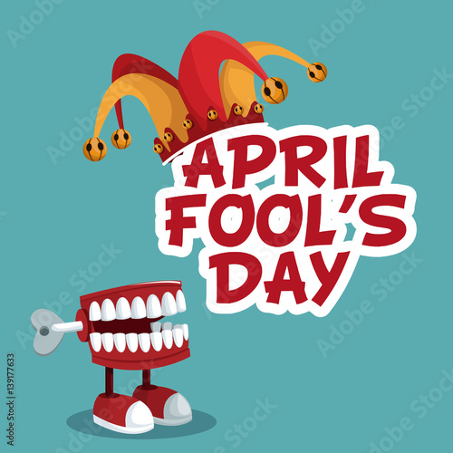 april fools day funny poster vector illustration eps 10