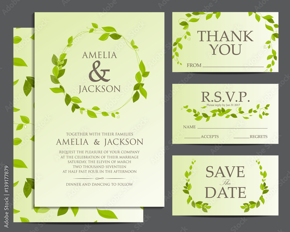 wedding invitation, vector design