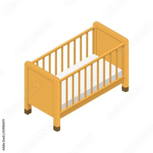 crib isolated on white background