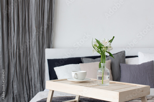 Mug on table for breakfast in bed © demphoto