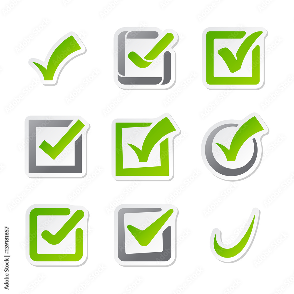Check box icons of vote mark sign choice yes symbol and correct design right agreement voting form button question choose success graphic vector illustration. Check box icons of vote mark sign choice yes symbol and correct design right agreement voting form button question choose success graphic vector illustration.