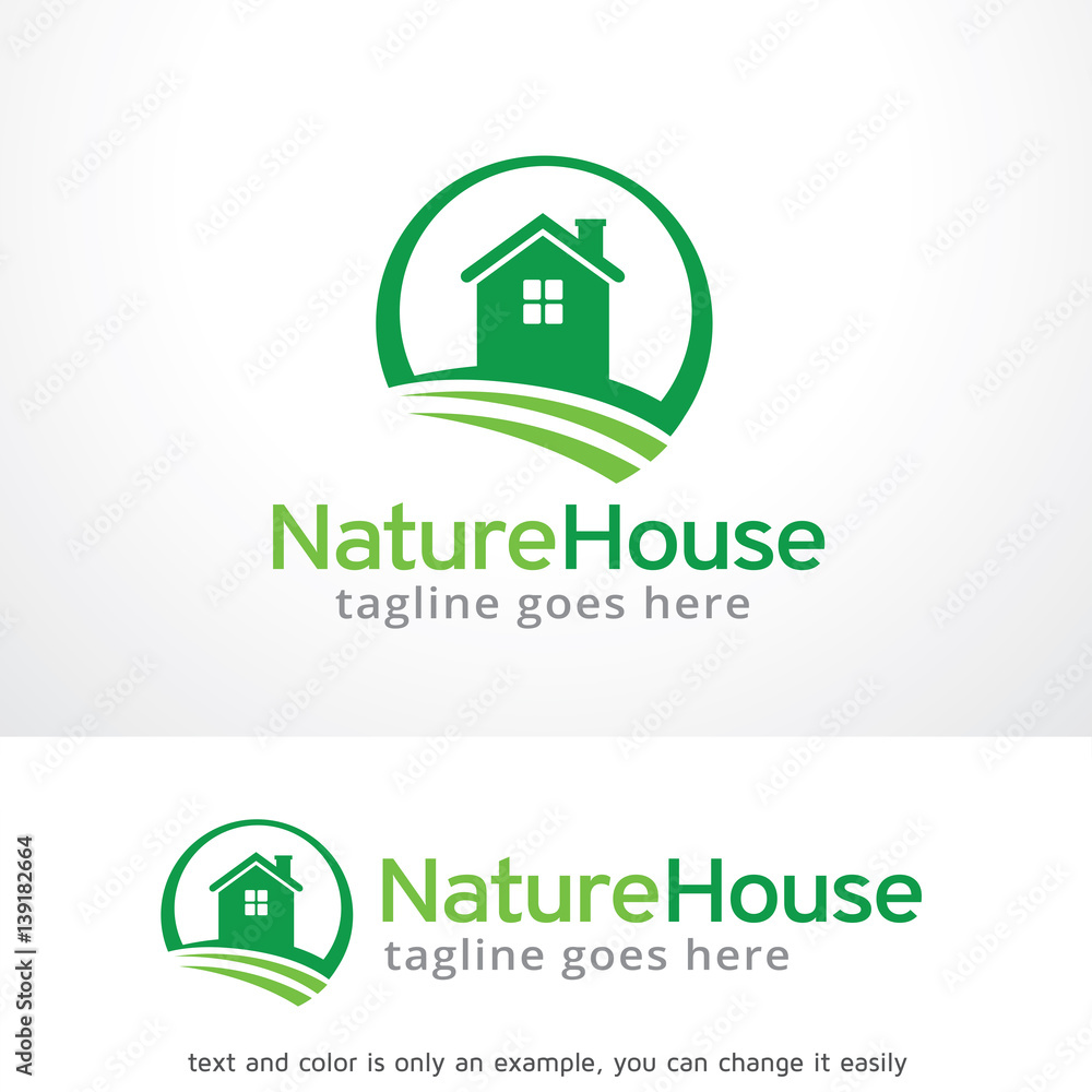 Nature House Logo Template Design Vector Nature House Logo Template Design Vector
