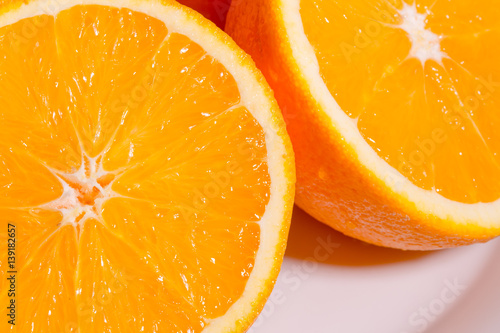 Fresh cut oranges