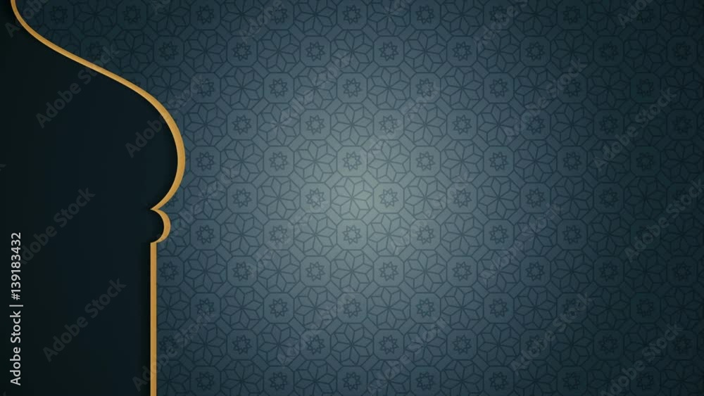 Islamic animated background. Last 7 seconds are loopable
