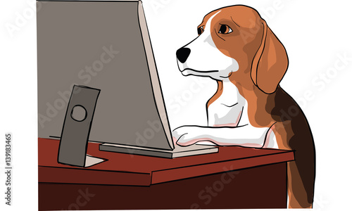 beagle dog action