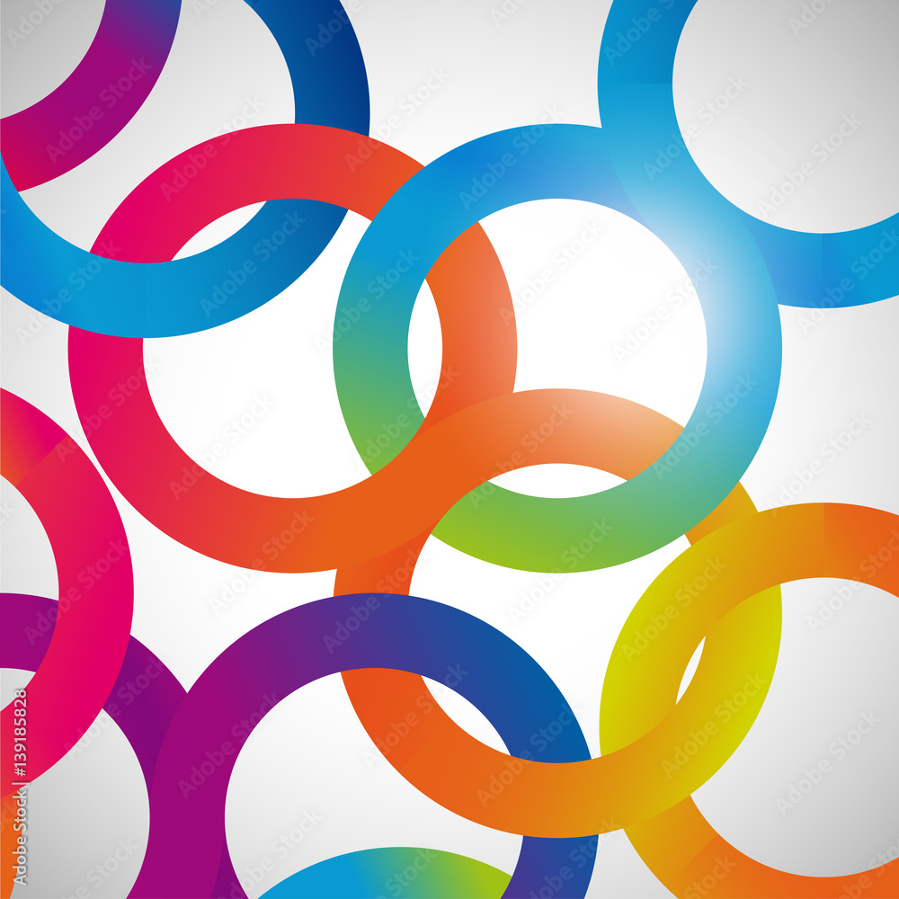 Rainbow loops, abstract background, design shape. Rainbow loops, abstract background, design shape.