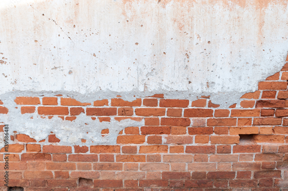 Fototapeta premium old and vintage brick wall subject is blurred