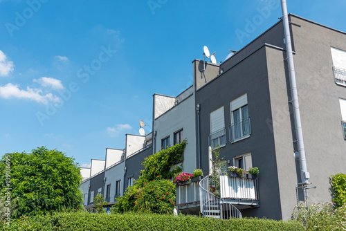Photography Serial houses with gardens seen in Berlin, Germany