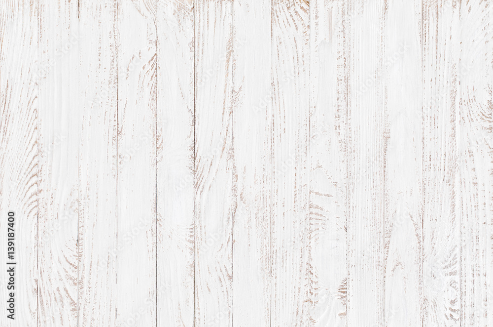 white wood texture background, wooden table top view Stock Photo