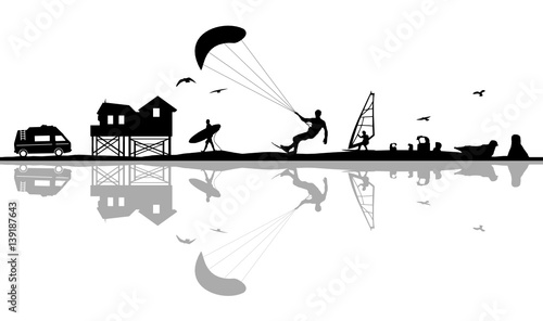 Silhouette Nordsee Sport