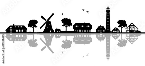 Silhouette Landschaft Norden
