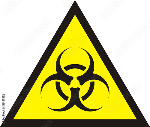 Biohazard symbol sign of biological threat alert