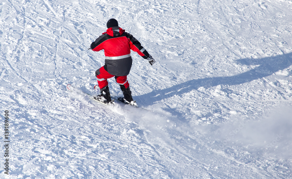 man skiing in winter