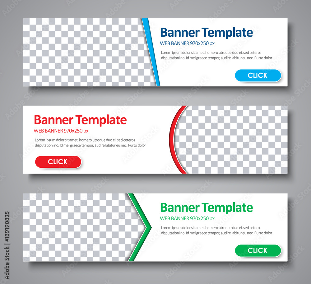 design of the horizontal web banner with a place for a photo. design of the horizontal web banner with a place for a photo.