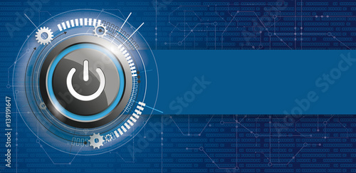 Power Button Circuit Board Banner Data