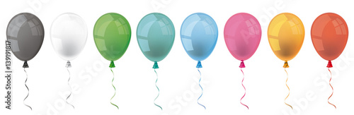 Colored Balloons Header
