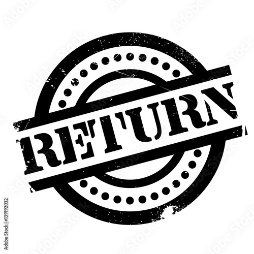 Return rubber stamp. Grunge design with dust scratches. Effects can be easily removed for a clean, crisp look. Color is easily changed.