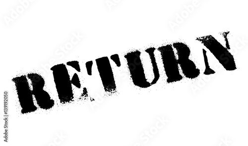 Return rubber stamp. Grunge design with dust scratches. Effects can be easily removed for a clean, crisp look. Color is easily changed.