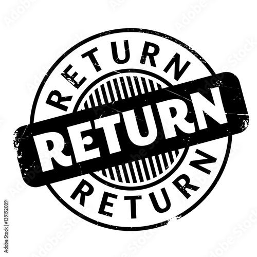 Return rubber stamp. Grunge design with dust scratches. Effects can be easily removed for a clean, crisp look. Color is easily changed.
