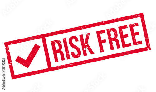 Risk Free rubber stamp. Grunge design with dust scratches. Effects can be easily removed for a clean, crisp look. Color is easily changed.