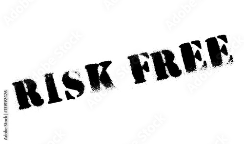 Risk Free rubber stamp. Grunge design with dust scratches. Effects can be easily removed for a clean, crisp look. Color is easily changed.