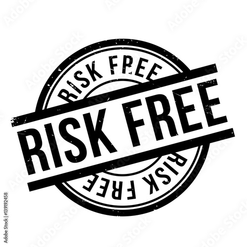 Risk Free rubber stamp. Grunge design with dust scratches. Effects can be easily removed for a clean, crisp look. Color is easily changed.