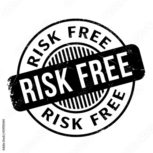 Risk Free rubber stamp. Grunge design with dust scratches. Effects can be easily removed for a clean, crisp look. Color is easily changed.