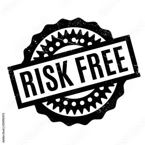 Risk Free rubber stamp. Grunge design with dust scratches. Effects can be easily removed for a clean, crisp look. Color is easily changed.