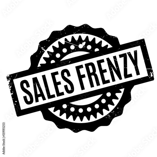 Sales Frenzy rubber stamp. Grunge design with dust scratches. Effects can be easily removed for a clean, crisp look. Color is easily changed.