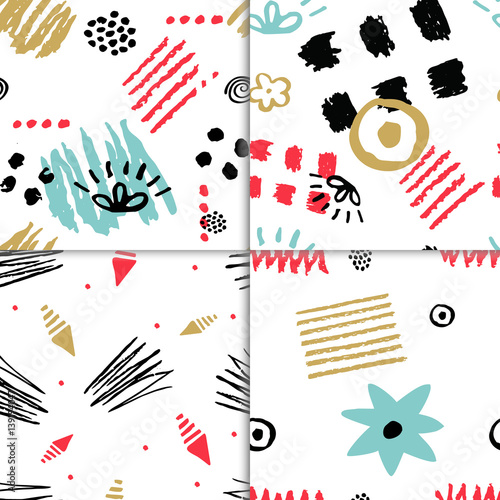 Seamless vector patterns.