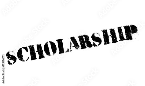 Scholarship rubber stamp. Grunge design with dust scratches. Effects can be easily removed for a clean, crisp look. Color is easily changed.
