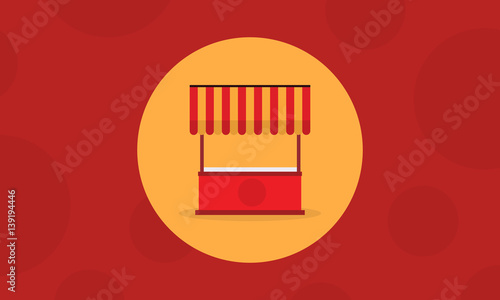 Collection of street food stall