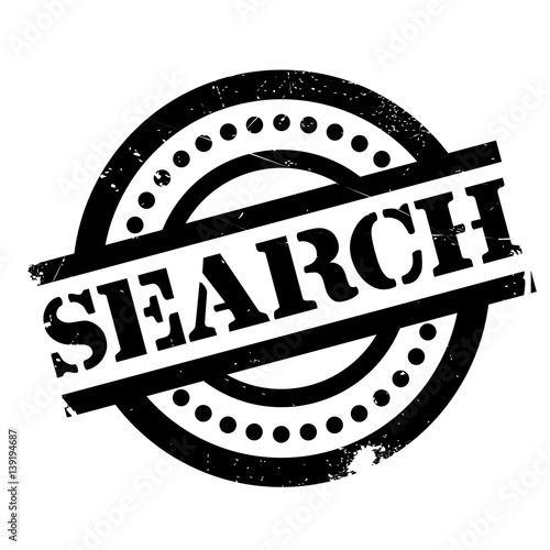 Search rubber stamp. Grunge design with dust scratches. Effects can be easily removed for a clean, crisp look. Color is easily changed.