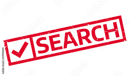 Search rubber stamp. Grunge design with dust scratches. Effects can be easily removed for a clean, crisp look. Color is easily changed.